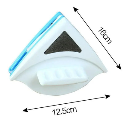 Dual-sided magnetic window cleaner by Belro, shown with two cleaning pads and magnetic handles for easy glass cleaning.