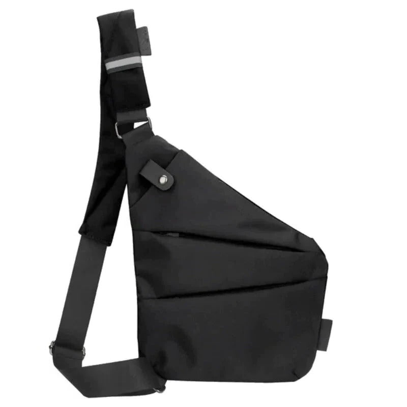 Belro unisex anti-theft crossbody bag with secure zipper and adjustable strap, designed for everyday travel and accessories.