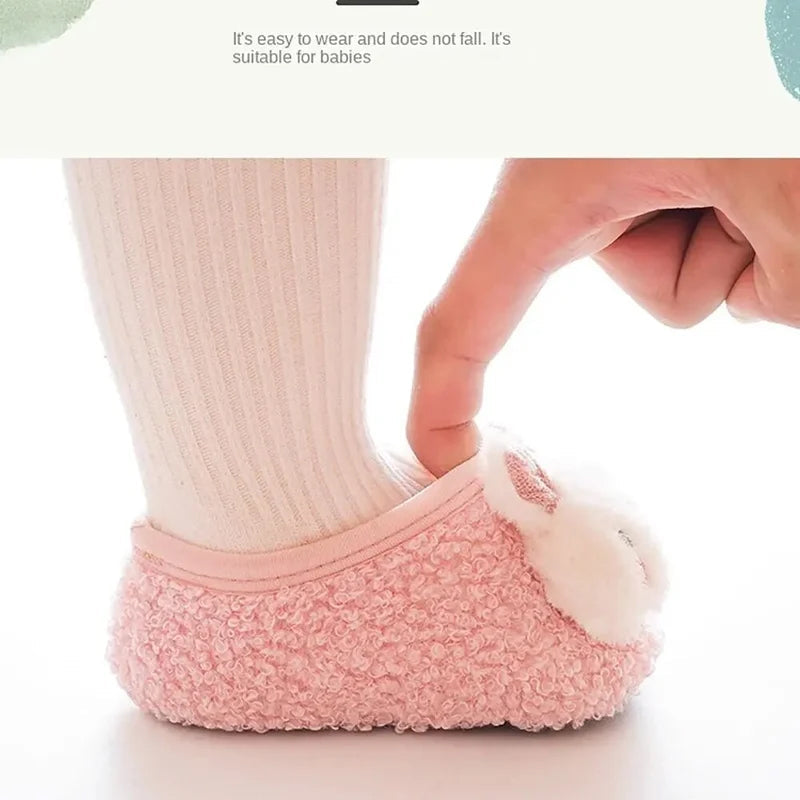 Belro baby sock shoes showing soft fabric, elastic ankle cuffs, and colorful design for comfortable toddler footwear.