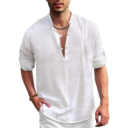 Belro men's stylish shirt featuring a classic collar and button-down design, shown in a well-fitted, casual clothing style.