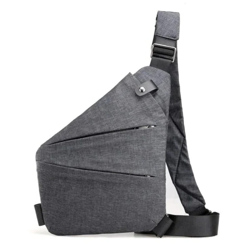 Belro unisex anti-theft crossbody bag with sleek design, featuring secure zipper and adjustable strap for everyday use.