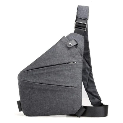 Belro unisex anti-theft crossbody bag with sleek design, featuring secure zipper and adjustable strap for everyday use.