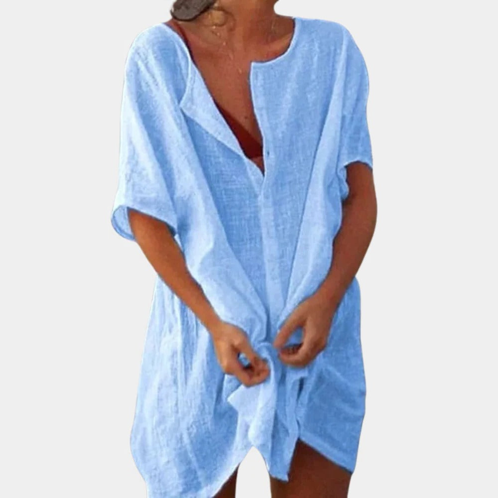 Light summer dress for women by Belro, featuring a flowing fabric and sleeveless design, perfect for warm weather.