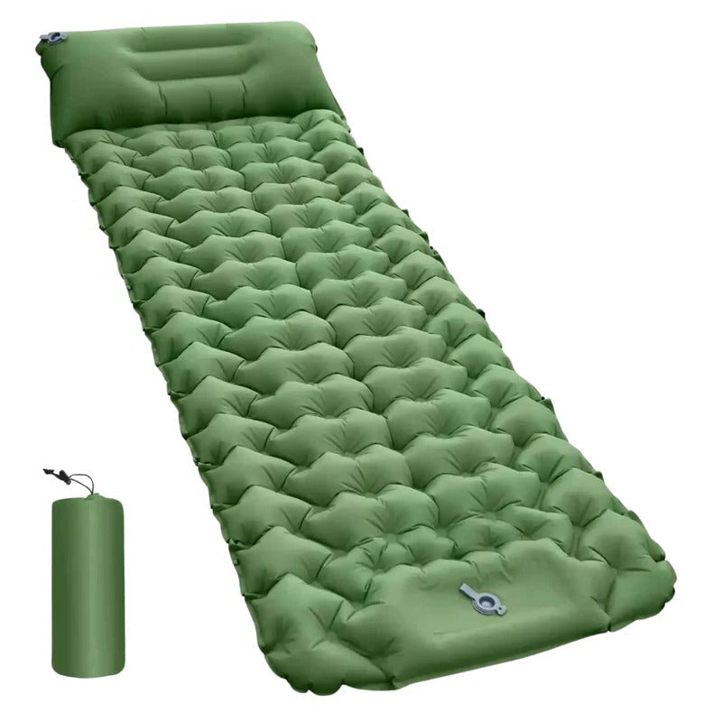 Belro ultralight compact sleeping pad for outdoor use, shown rolled up and ready for camping or backpacking trips.