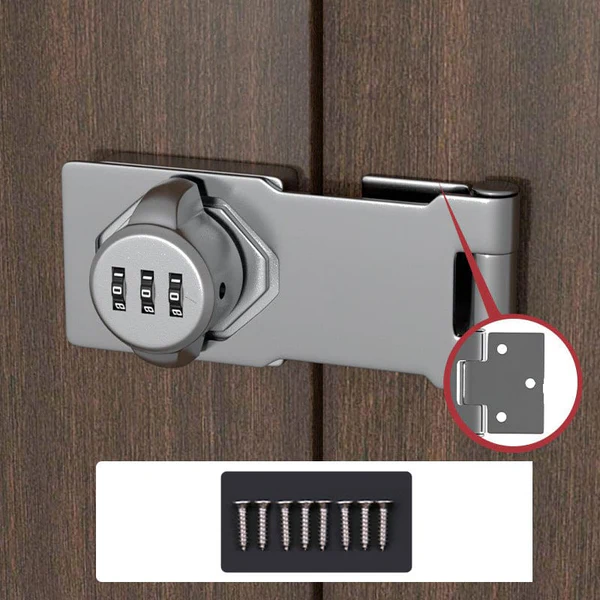 Belro household cabinet password lock mounted on a wooden cabinet door for secure storage.