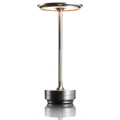 Belro Bailey table lamp with sleek modern design, white shade, and adjustable arm for desk lighting.
