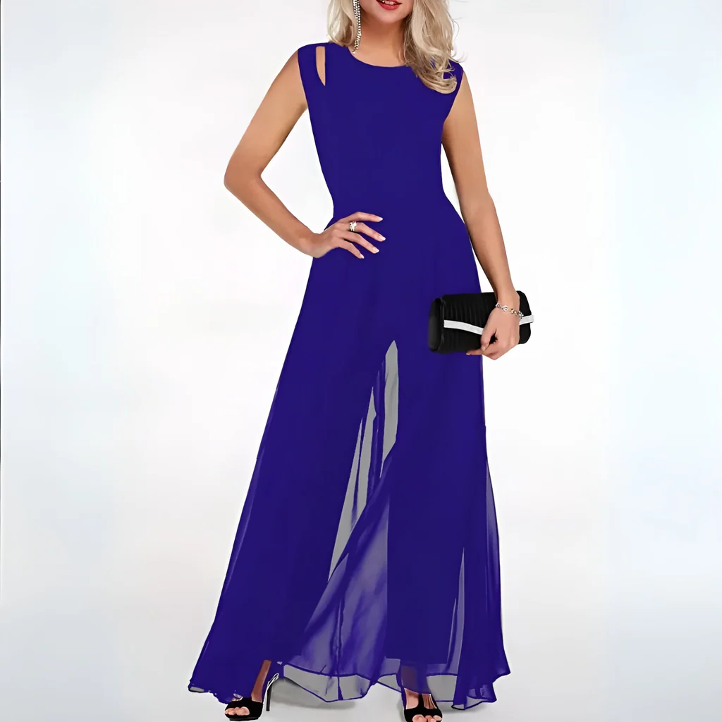 Women's Belro jumpsuit with fashionable design, stylish pants for versatile occasions, shown in a well-fitted clothing image.