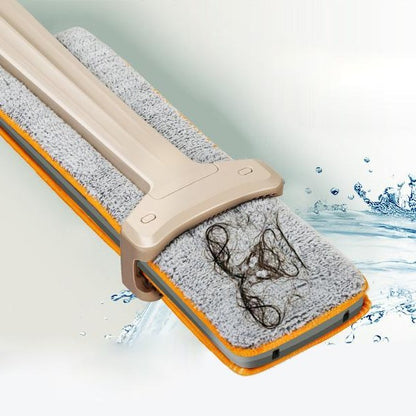 Belro self-wringing double-sided microfiber mop with adjustable handle and 360-degree spin for easy cleaning in home and garden.