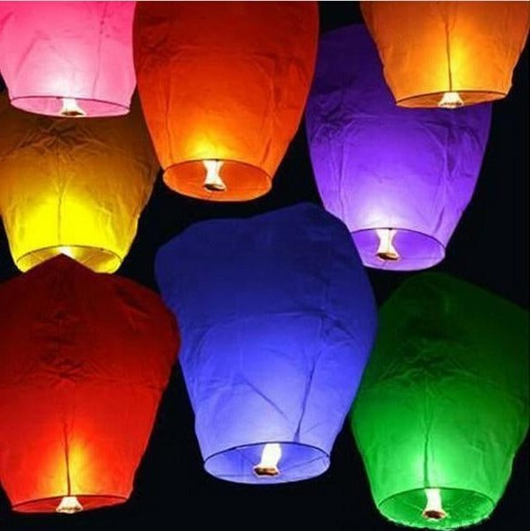 Multicolour lanterns for men's clothing by Belro, featuring vibrant, multicolored fabric lantern designs for stylish fashion.
