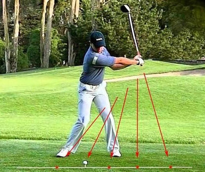 Belro Laser Golf Swing Aid used outdoors to improve golf swing accuracy and form during practice sessions.