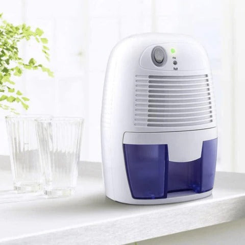 Belro portable mini dehumidifier for basement, garage, and crawl space, compact home appliance to reduce excess moisture.