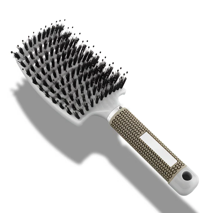 Belro Miracle Hair Detangler bottle showing smooth, shiny hair and easy-to-use spray nozzle, designed for effortless knot removal.