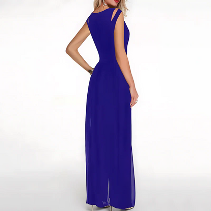Elegant Belro jumpsuit with comfortable fit, featuring a stylish design and neutral color, displayed on a hanger.