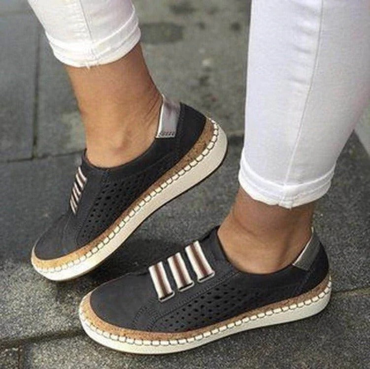 Belro women's breathable flat-bottom bunion corrector sneaker with supportive design and casual style, suitable for foot health.