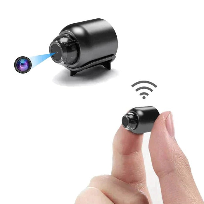 Belro small WiFi security camera with night vision, wireless HD surveillance camera for kids and pet safety monitoring.