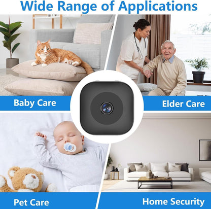 Belro wireless mini security camera mounted on a wall, compact electronic surveillance device with a lens and sleek design.