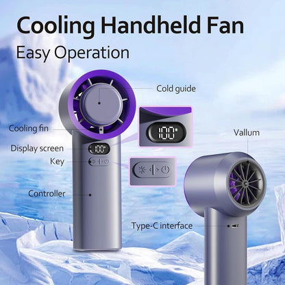 Belro portable handheld fan with adjustable settings, compact design ideal for outdoor use in home and garden environments.