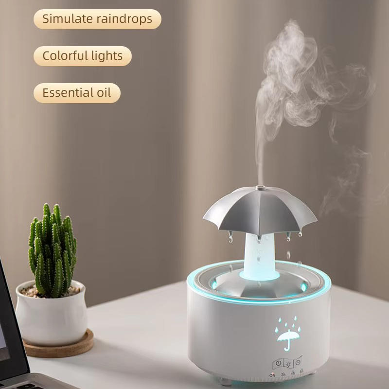 Belro Aroma Essential Oil Diffuser emitting a gentle mist, designed for creating a relaxing fragrance in health and beauty spaces.