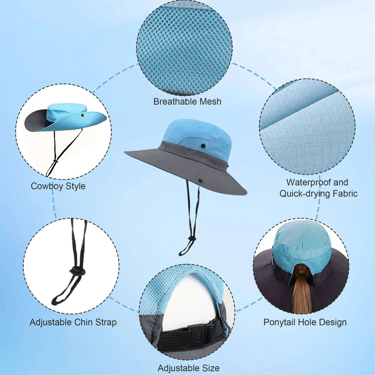 Belro UV protection foldable sun hat, lightweight accessory with wide brim for sun shielding, suitable for outdoor activities
