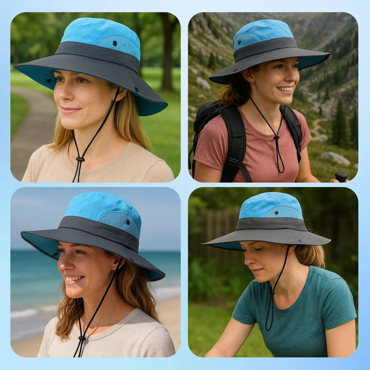 Belro UV protection foldable sun hat with wide brim, lightweight and stylish accessories for sun safety and outdoor wear
