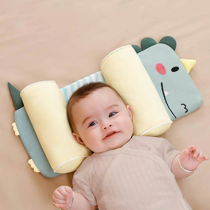 Adjustable Belro newborn baby head pillow with soft fabric and contoured design for comfortable support in home bedding.