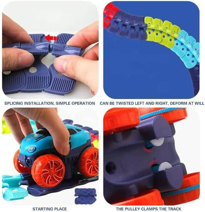 Colorful Belro Anti Gravity Race Track for Kids, automotive toy with magnetic cars on a sleek race track.