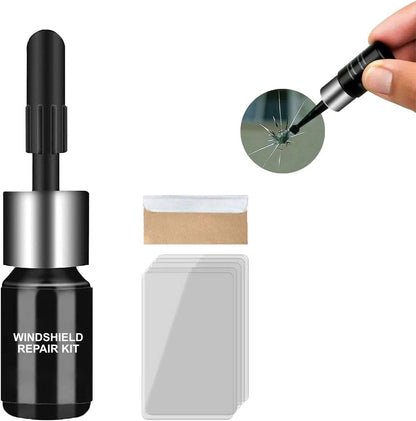 Belro windshield repair kit for home and garden, featuring tools and materials for fixing auto glass cracks and chips.