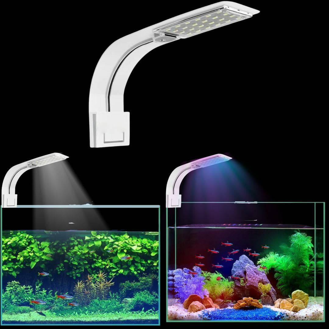 Belro super slim LED fish tank aquarium light illuminating aquatic plants in a clear aquarium, designed for pet supplies and aquatic growth.