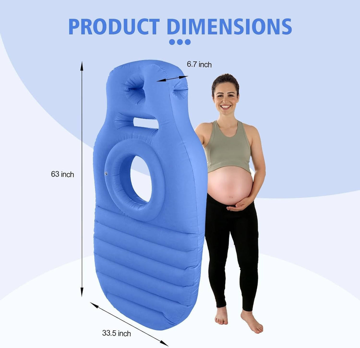 Belro pregnancy pillow designed for stomach support, soft and ergonomic for comfortable rest during pregnancy.