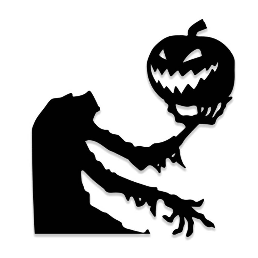 Belro scary Halloween window decoration featuring spooky ghost and bat designs for home and garden decor.