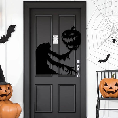Belro scary Halloween window decoration with spooky ghost and pumpkin accents for festive home decor.