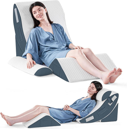 Set of four Belro orthopedic bed wedge pillows for comfortable support, ideal for home bedding and sleep enhancement.
