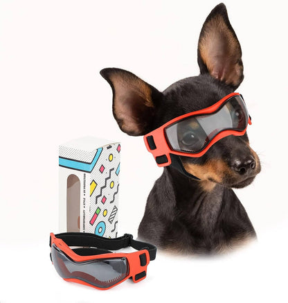 Belro dog goggles with adjustable straps and tinted lenses, designed to protect your pet's eyes during outdoor activities.