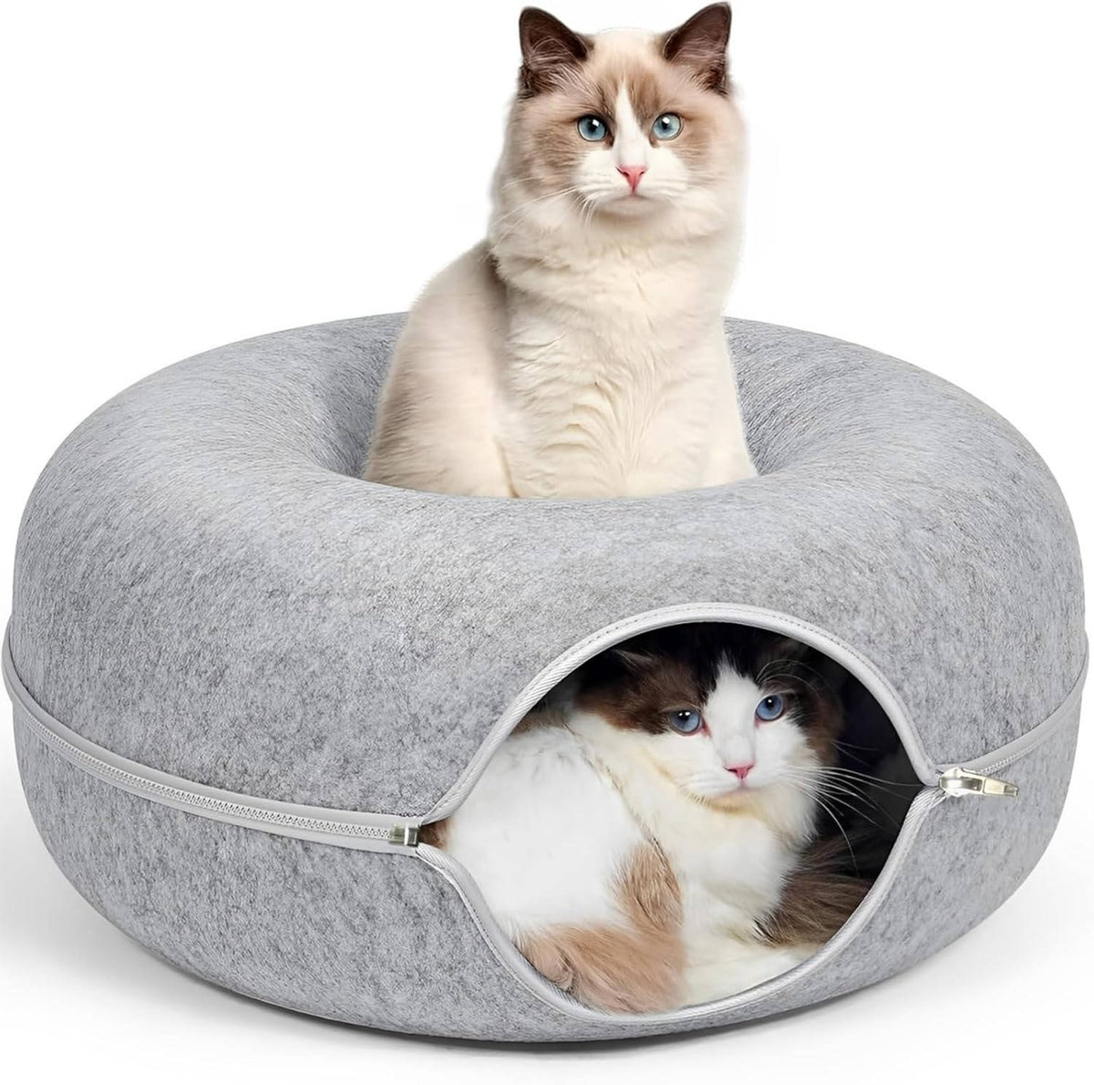 Belro donut cat bed with soft cushioning and cozy design, perfect for keeping cats comfortable and relaxed.