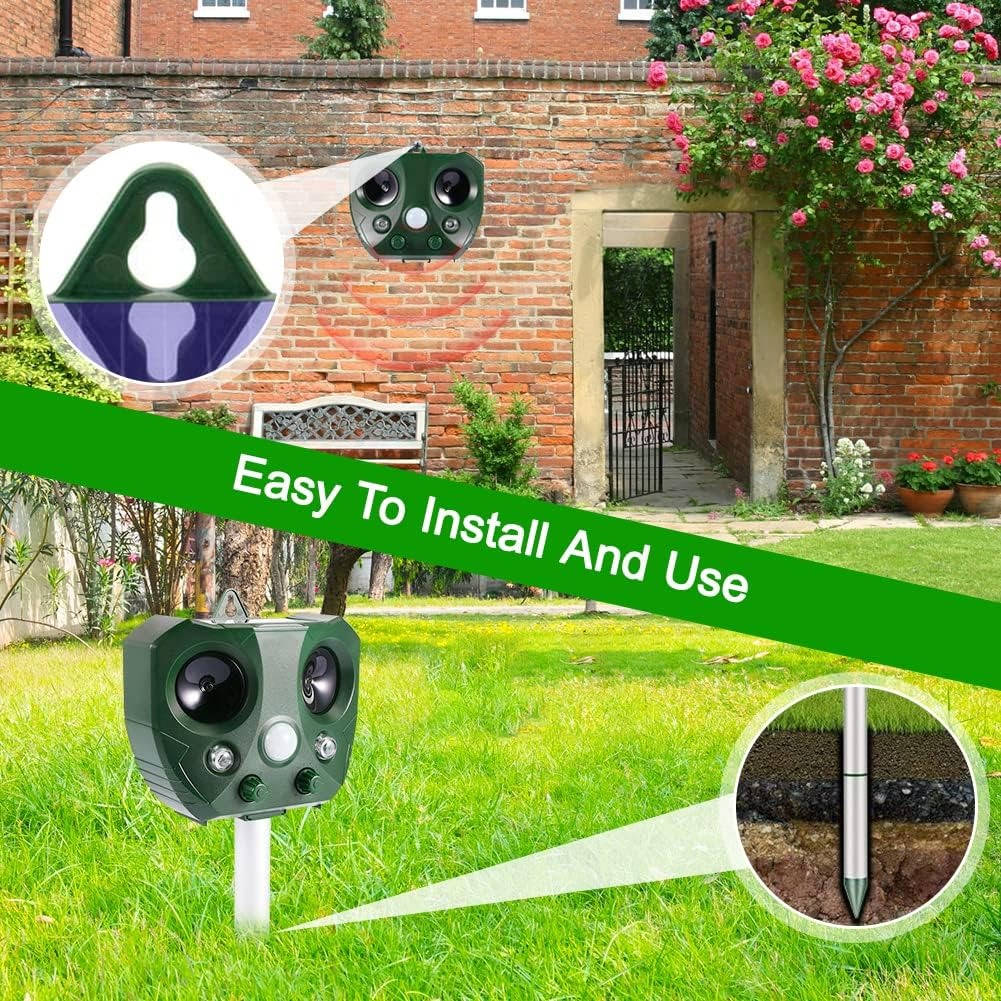 Belro ultrasonic bird and pest scarer device for outdoor pest control, designed to deter pigeons and birds in home and garden areas.