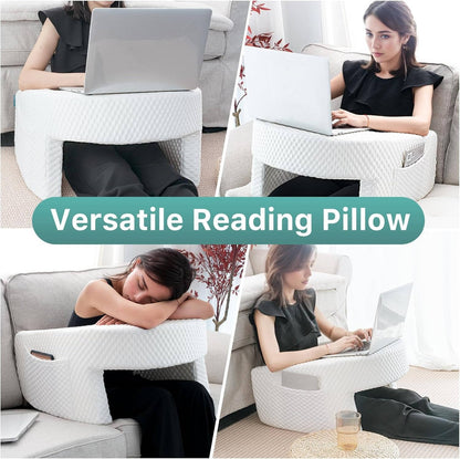 Belro reading pillow for bed with supportive design, ideal for comfortable reading and relaxation in home and bedding settings.