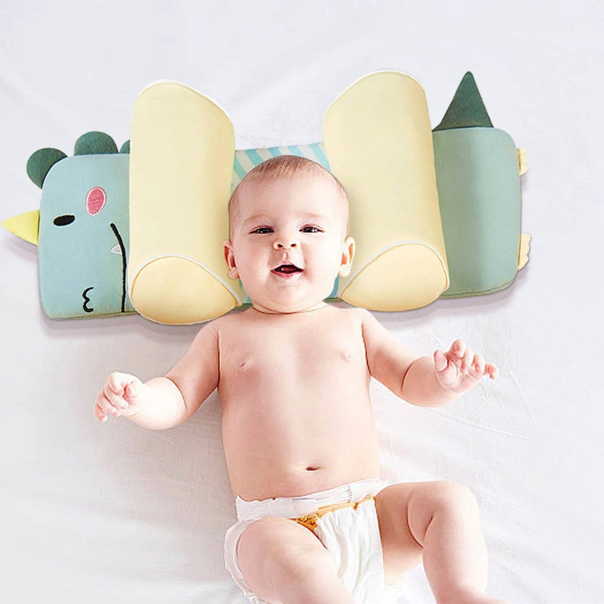 Adjustable Belro newborn baby head pillow with soft fabric and ergonomic design for gentle head support.