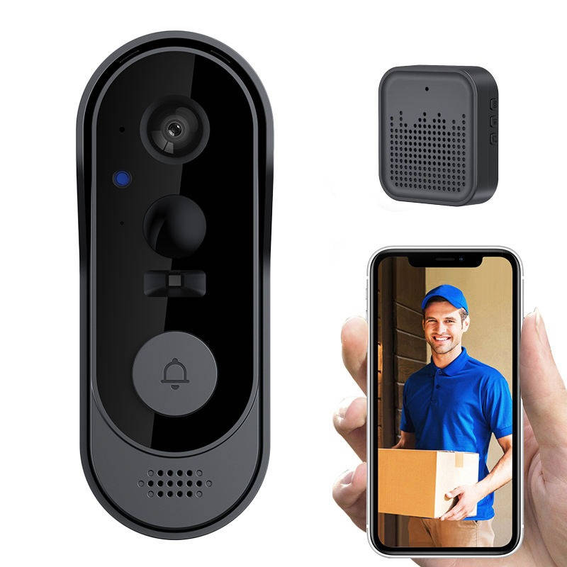 Belro wireless smart video doorbell with high-definition camera, no subscription needed, mounted on a modern home exterior.