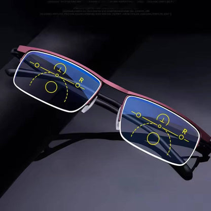 Belro Smart German Progressive Glasses with multifocal lenses for reading and distance, designed for intelligent eyewear use.