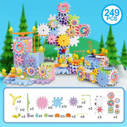 Belro 263-piece kids building blocks kit with colorful interlocking toy bricks for creative play and construction activities.