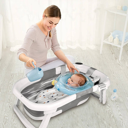 Belro foldable newborn baby bathing tub with soft interior and compact design, ideal for safe and comfortable infant bath time.