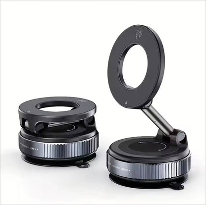 Belro 360° adjustable magnetic phone holder mounted on a car dashboard, compatible with smartphones for hands-free use