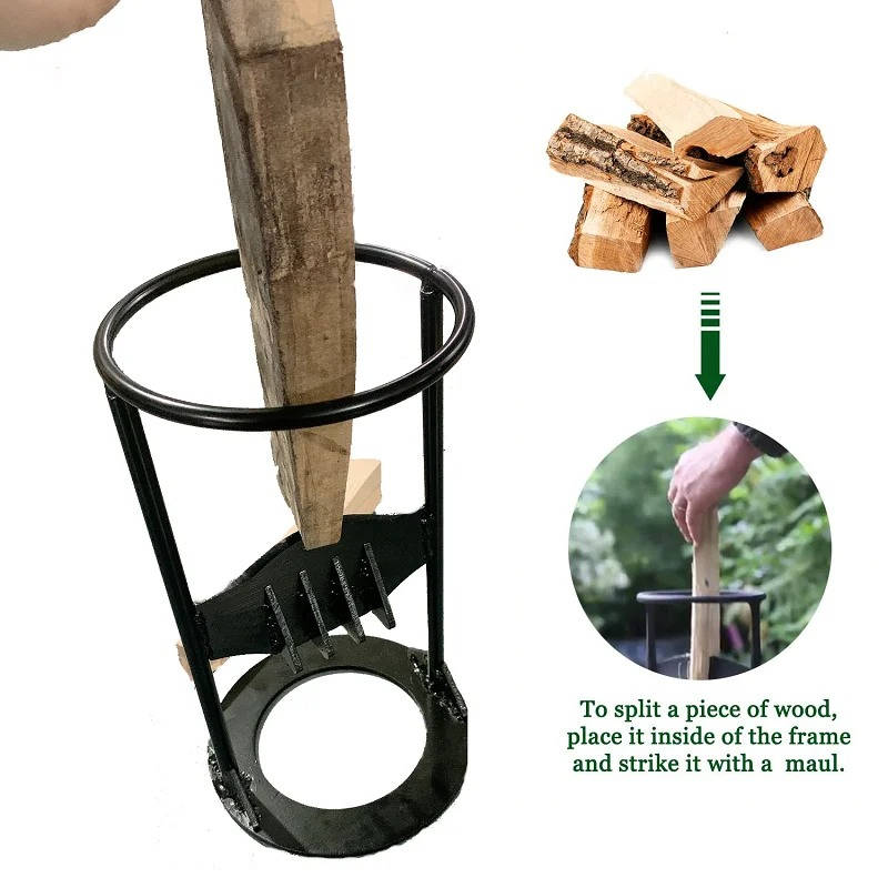 Belro firewood splitter tool with metal wedge and handle, ideal for splitting logs efficiently in outdoor woodcutting tasks.