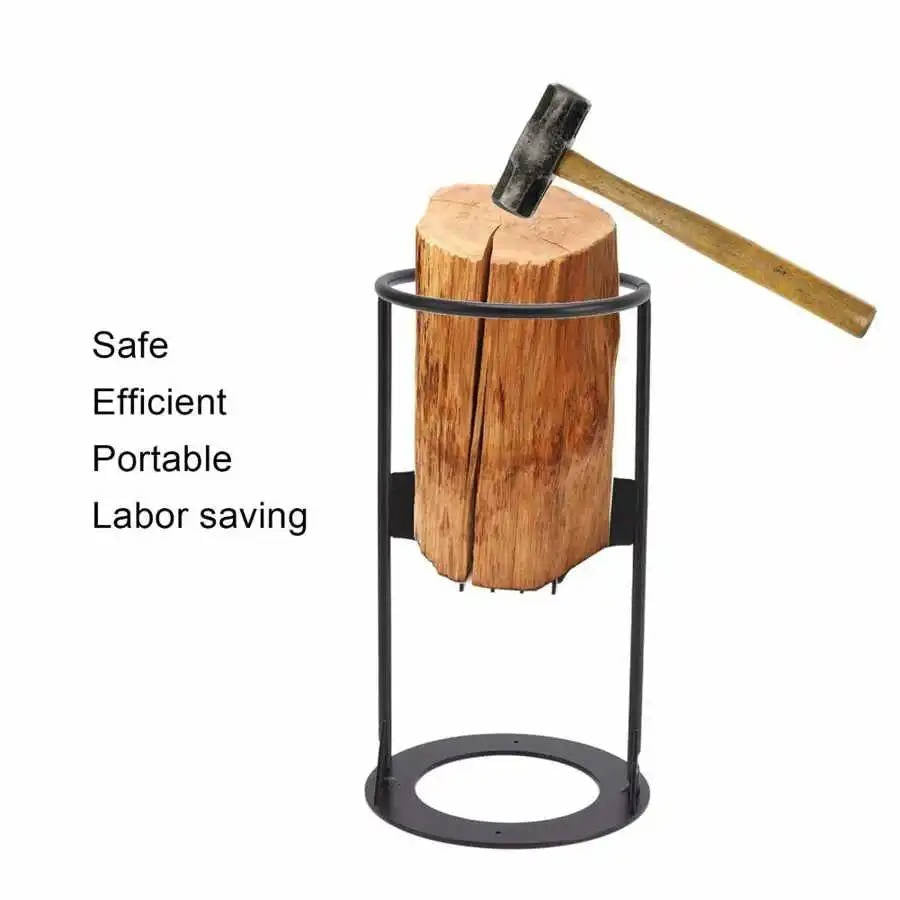 Belro firewood splitter tool in use, showcasing its durable design for splitting logs efficiently.