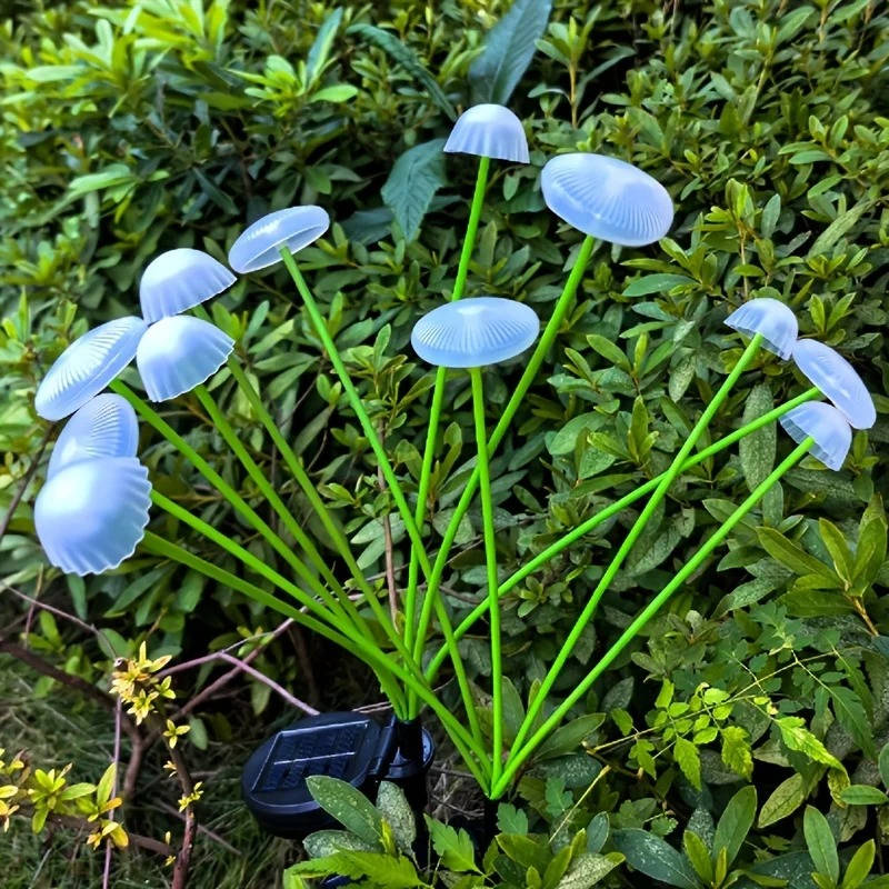 Belro Solar Jellyfish Lights outdoor decor with glowing jellyfish figures for garden or patio ambiance.