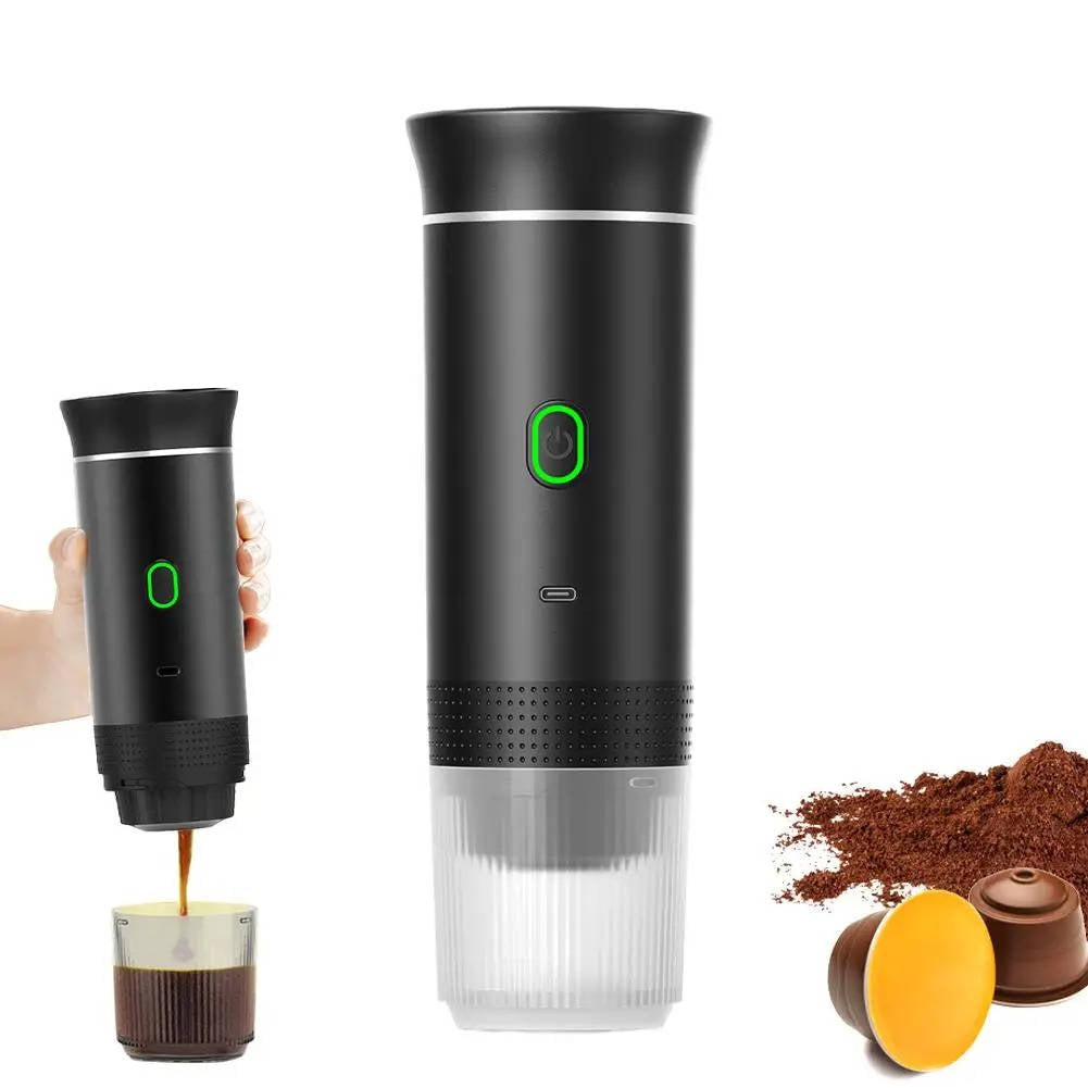 Belro portable coffee maker for espresso, cappuccino, and drip coffee, compact home appliance for on-the-go brewing.