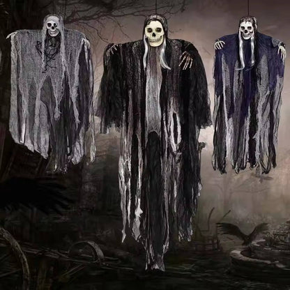 Set of three realistic Halloween hanging decorations from Belro, ideal for outdoor and indoor spooky costume displays