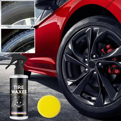 Belro 2-set tire shine spray bottles for home and garden car decor, showcasing glossy tire finish and spray nozzle.