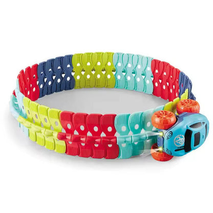 Belro Anti-Gravity Race Track for Kids, automotive toy with colorful racing cars on a dynamic track setup.