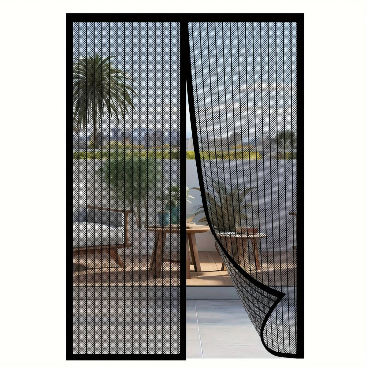 Belro magnetic screen door for men, custom sizes, featuring a durable mesh fabric and magnetic closure for easy access.